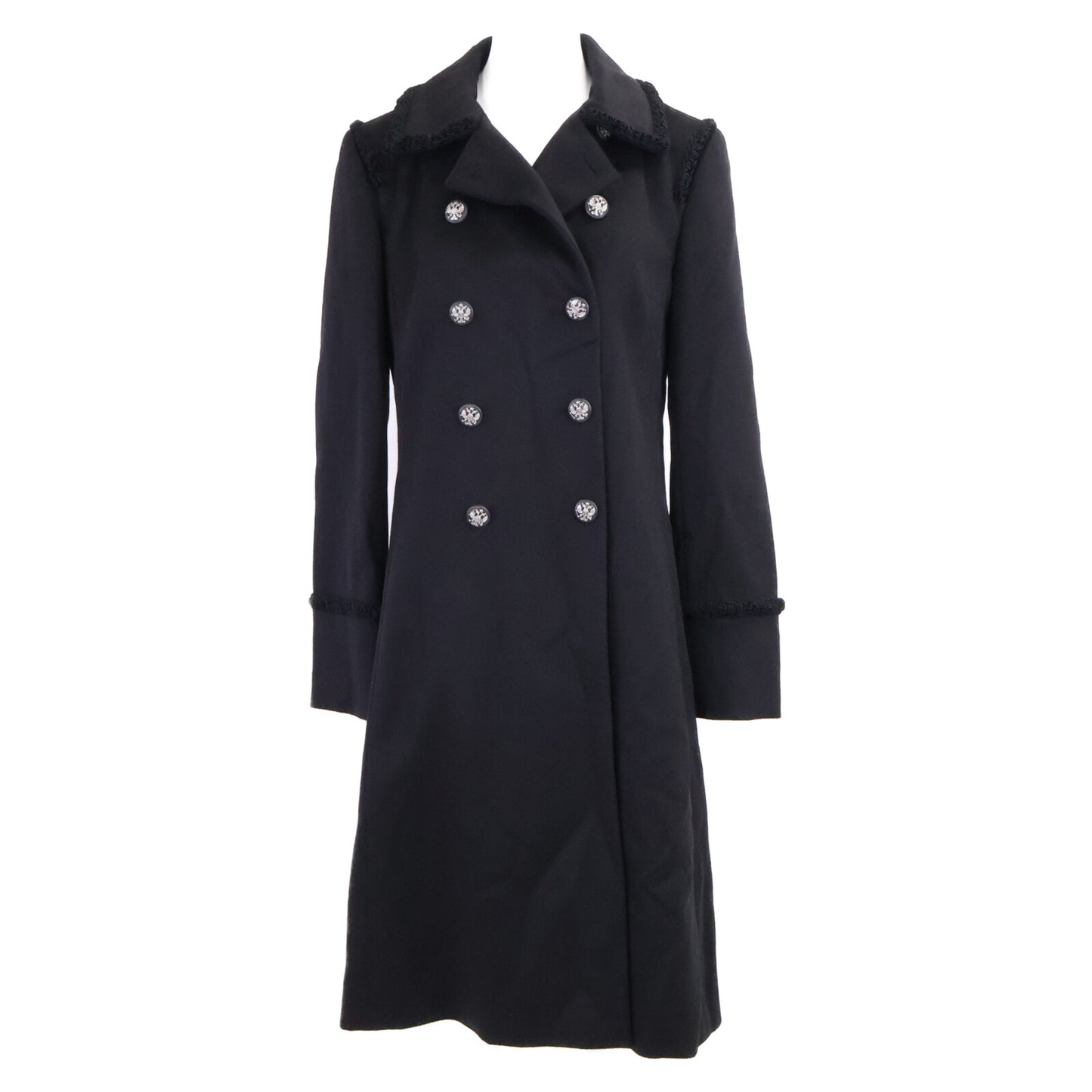 CHANEL 【Domestic official】09A P36033V24388 camellia logo button 100% cashmere double-breasted coat