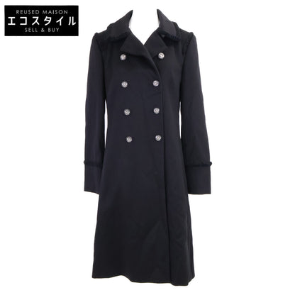 CHANEL 【Domestic official】09A P36033V24388 camellia logo button 100% cashmere double-breasted coat