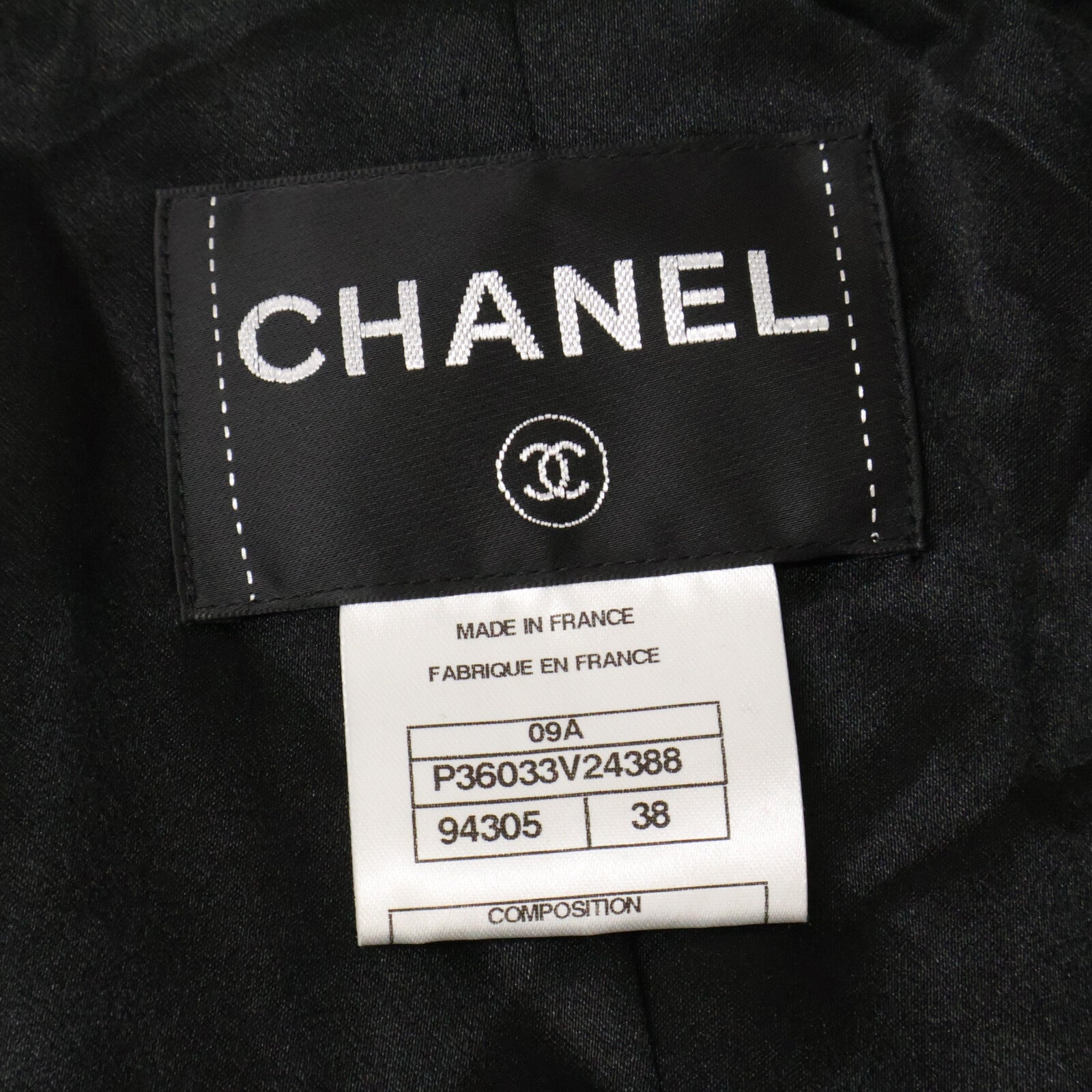 CHANEL 【Domestic official】09A P36033V24388 camellia logo button 100% cashmere double-breasted coat