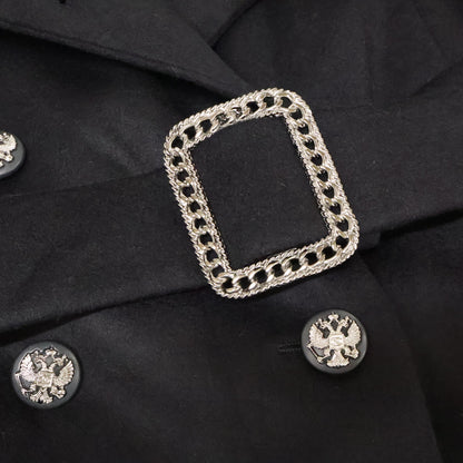 CHANEL 【Domestic official】09A P36033V24388 camellia logo button 100% cashmere double-breasted coat