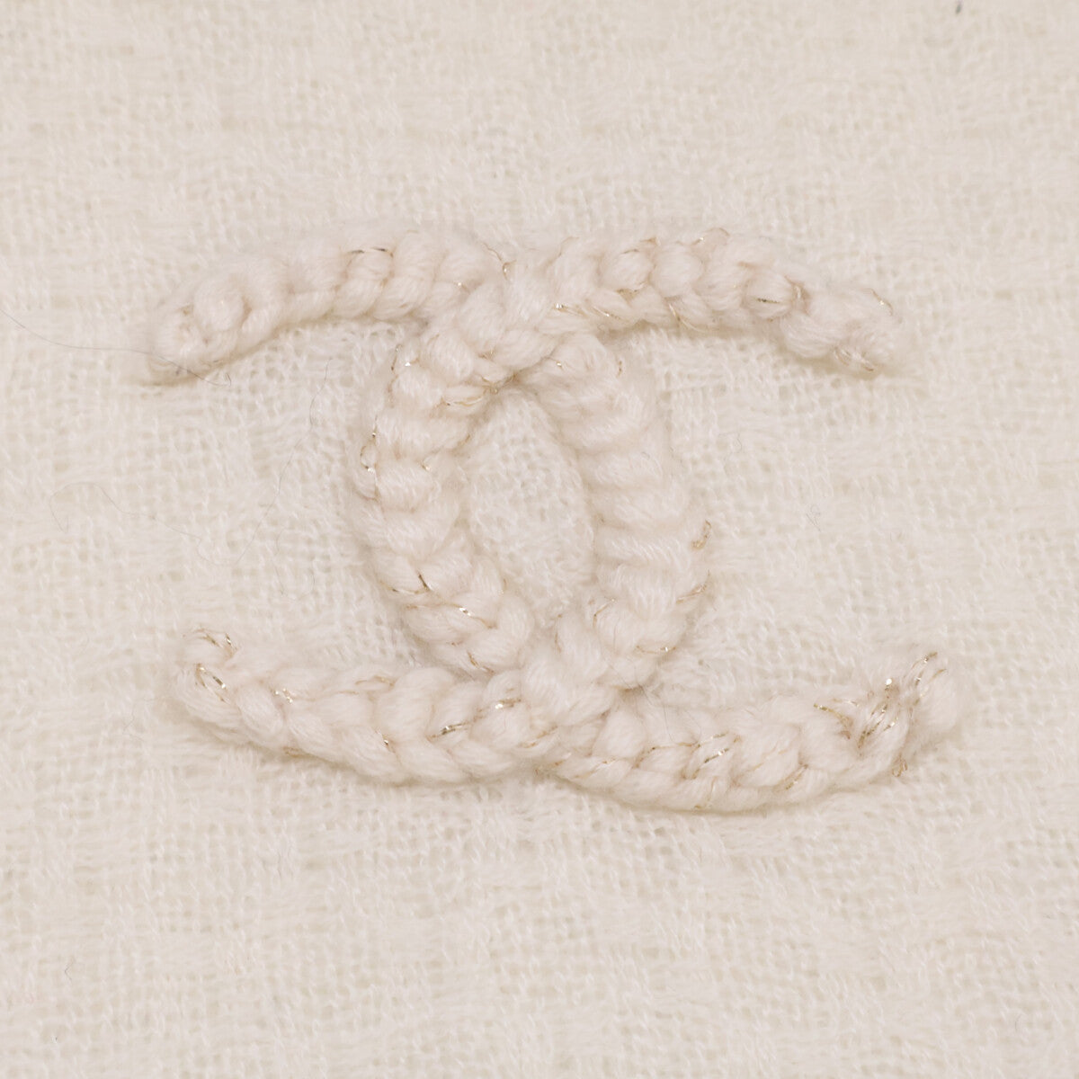 CHANEL シャネル ココマーク刺繍 カシミヤ ストール