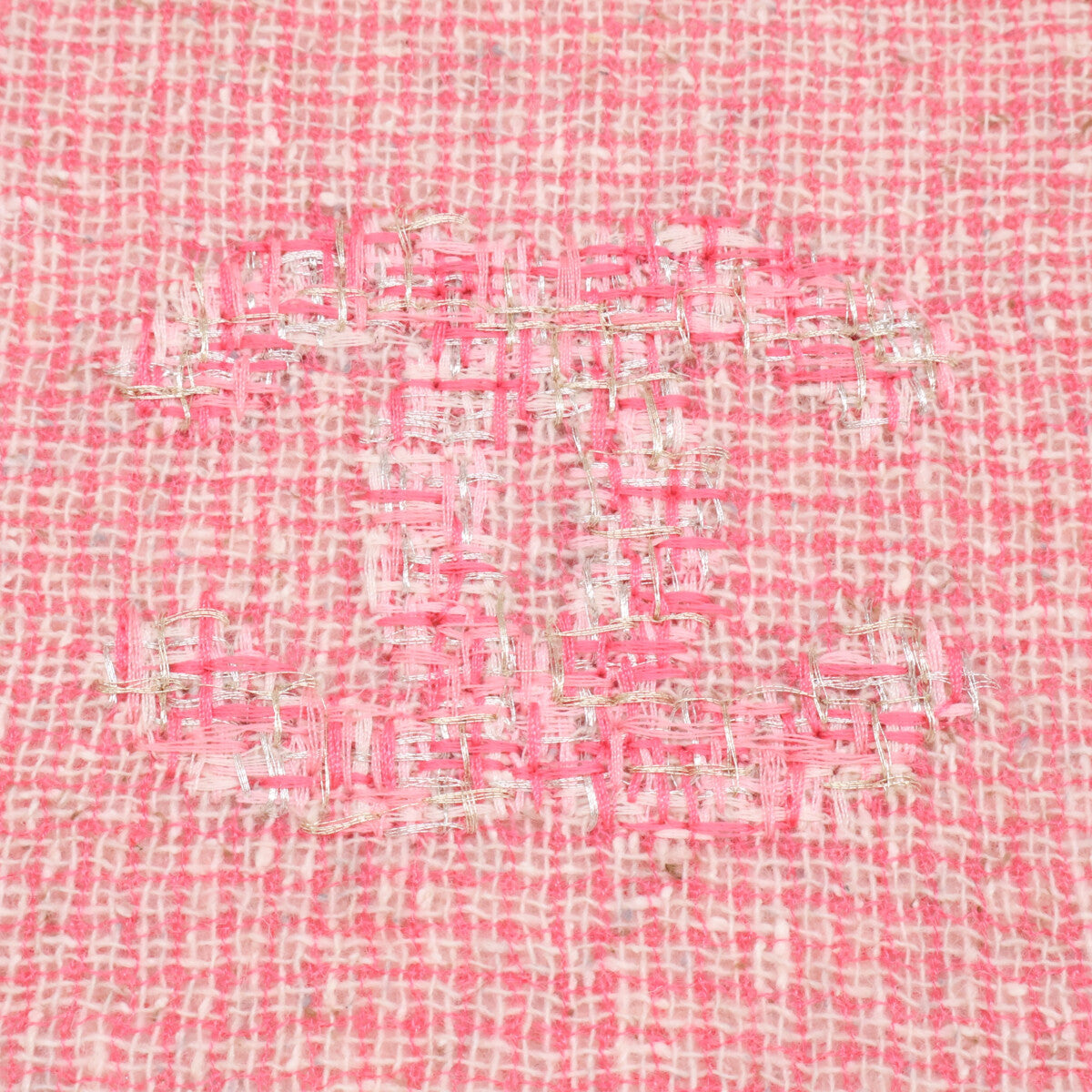 CHANEL Coco Mark embroidered wool/cashmere/silk stole