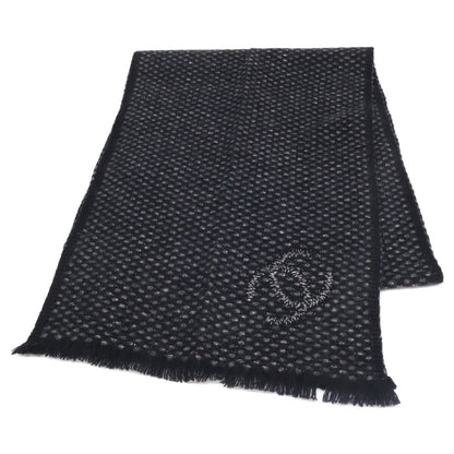 CHANEL シャネル ココマーク刺繍 ラメ カシミヤ ストール