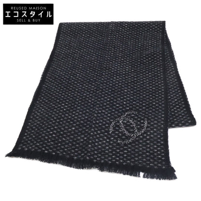 CHANEL シャネル ココマーク刺繍 ラメ カシミヤ ストール