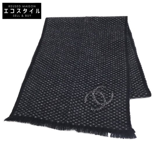 CHANEL シャネル ココマーク刺繍 ラメ カシミヤ ストール