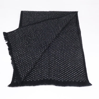 CHANEL シャネル ココマーク刺繍 ラメ カシミヤ ストール