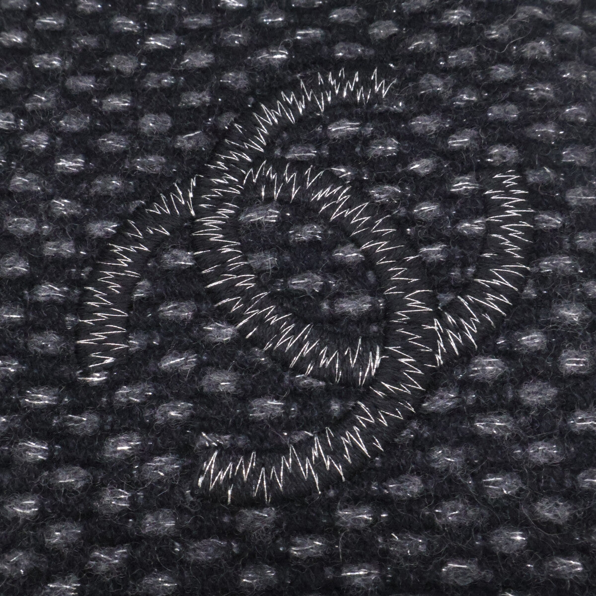 CHANEL シャネル ココマーク刺繍 ラメ カシミヤ ストール