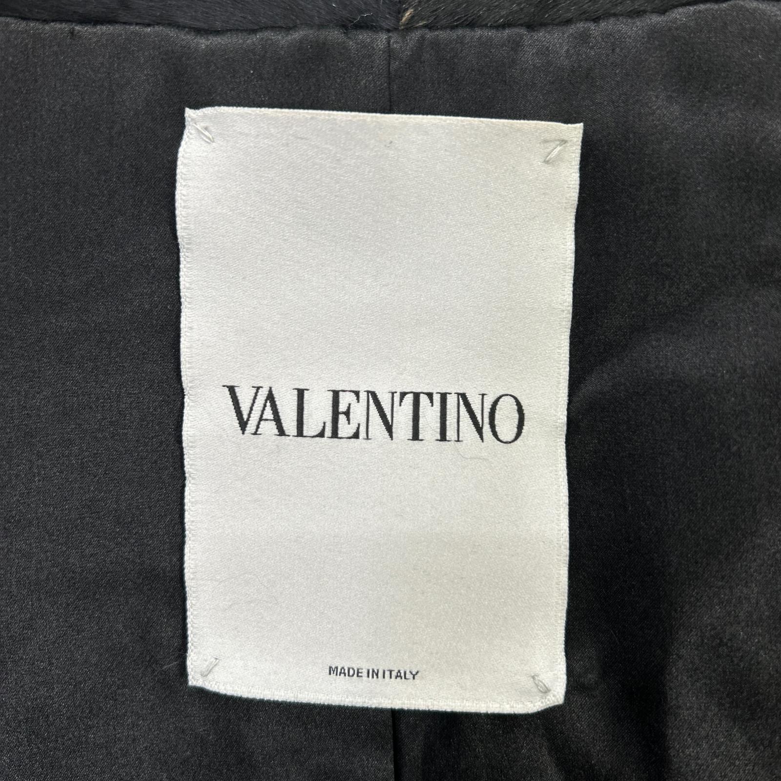 VALENTINO ヴァレンティノ ブラック オーストリッチ×フォックス ファーベスト ベスト