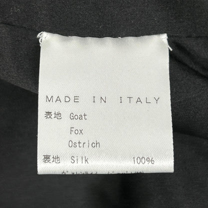 VALENTINO ヴァレンティノ ブラック オーストリッチ×フォックス ファーベスト ベスト