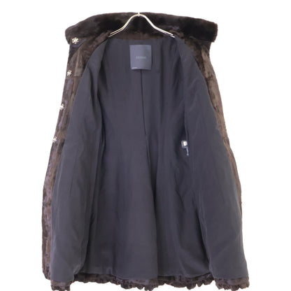 FENDI フェンディ 美品 FNE689 ハラコ ラム x ミンク ファーコート コート