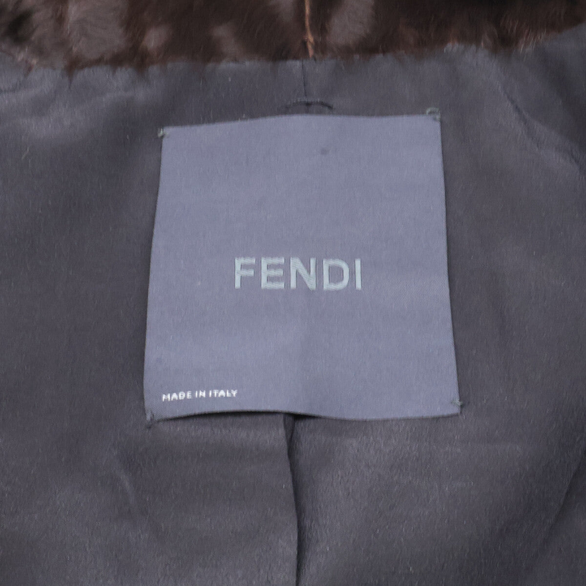 FENDI フェンディ 美品 FNE689 ハラコ ラム x ミンク ファーコート コート