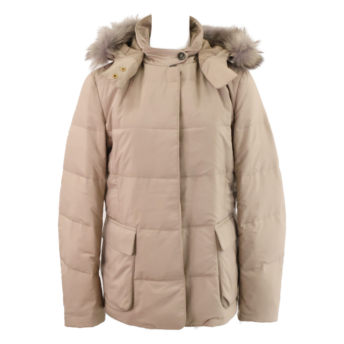 Loro Piana ロロピアーナ 【美品】裏地 カシミヤ ファー/フード付 ダウンジャケット ジャケット