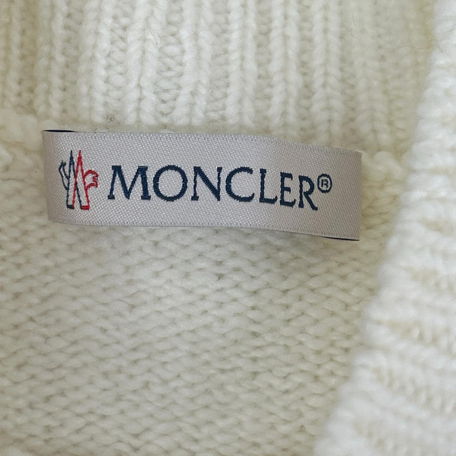 MONCLER モンクレール 22年製 ナイロン切替 ハイネック 半袖ニット トップス