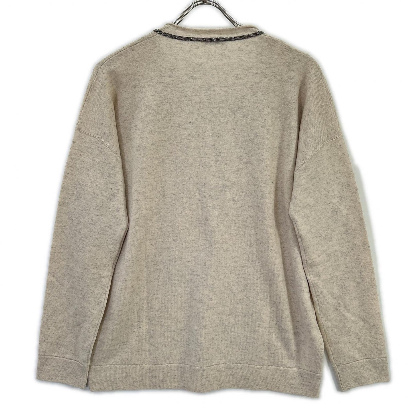 BRUNELLO CUCINELLI ブルネロクチネリ モニーレ装飾 Vネック カシミヤ ニット トップス