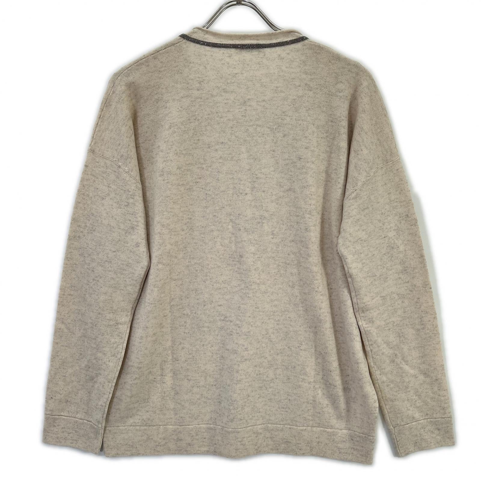 BRUNELLO CUCINELLI ブルネロクチネリ モニーレ装飾 Vネック カシミヤ ニット トップス