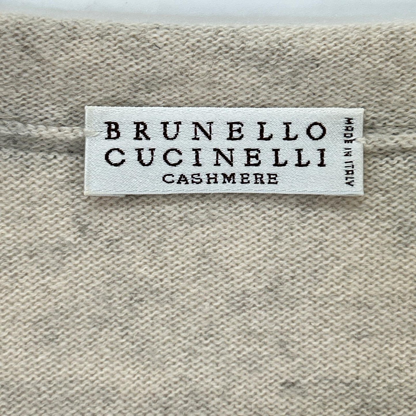 BRUNELLO CUCINELLI ブルネロクチネリ モニーレ装飾 Vネック カシミヤ ニット トップス