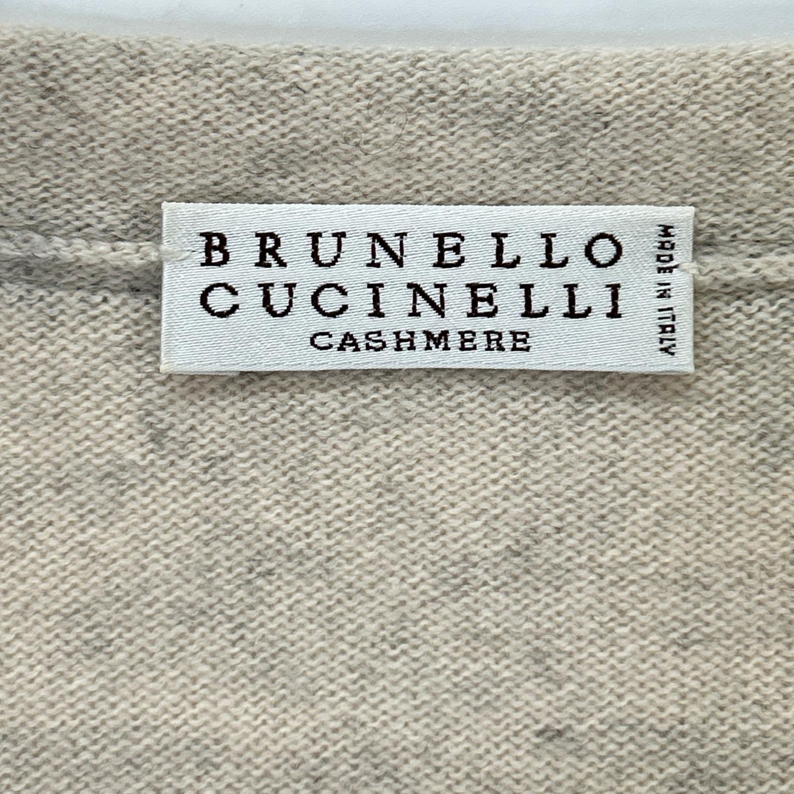 BRUNELLO CUCINELLI ブルネロクチネリ モニーレ装飾 Vネック カシミヤ ニット トップス