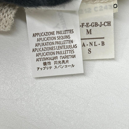 BRUNELLO CUCINELLI ブルネロクチネリ リネン×シルク スパンコール ノースリーブ ニット トップス