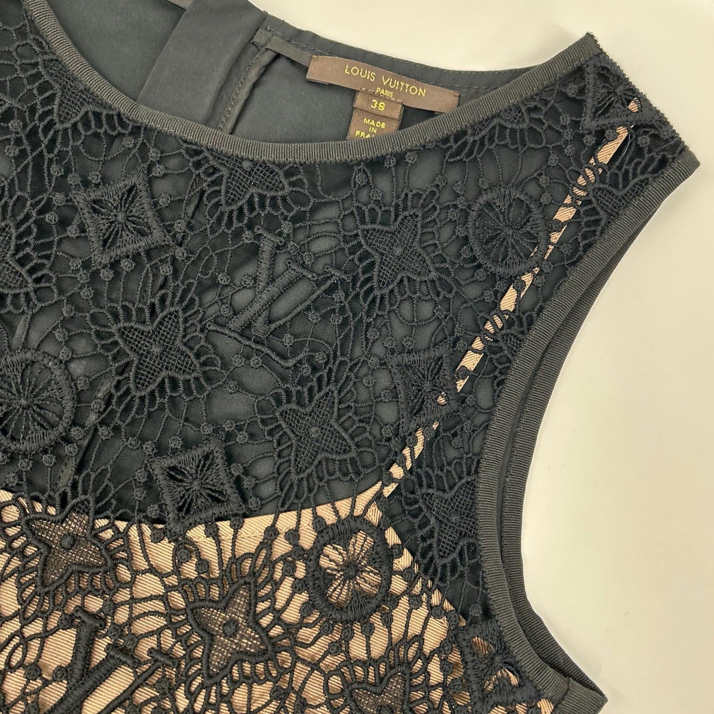 LOUIS VUITTON ルイヴィトン 11年製 ブラック モノグラムレース刺繍 ワンピース ワンピース