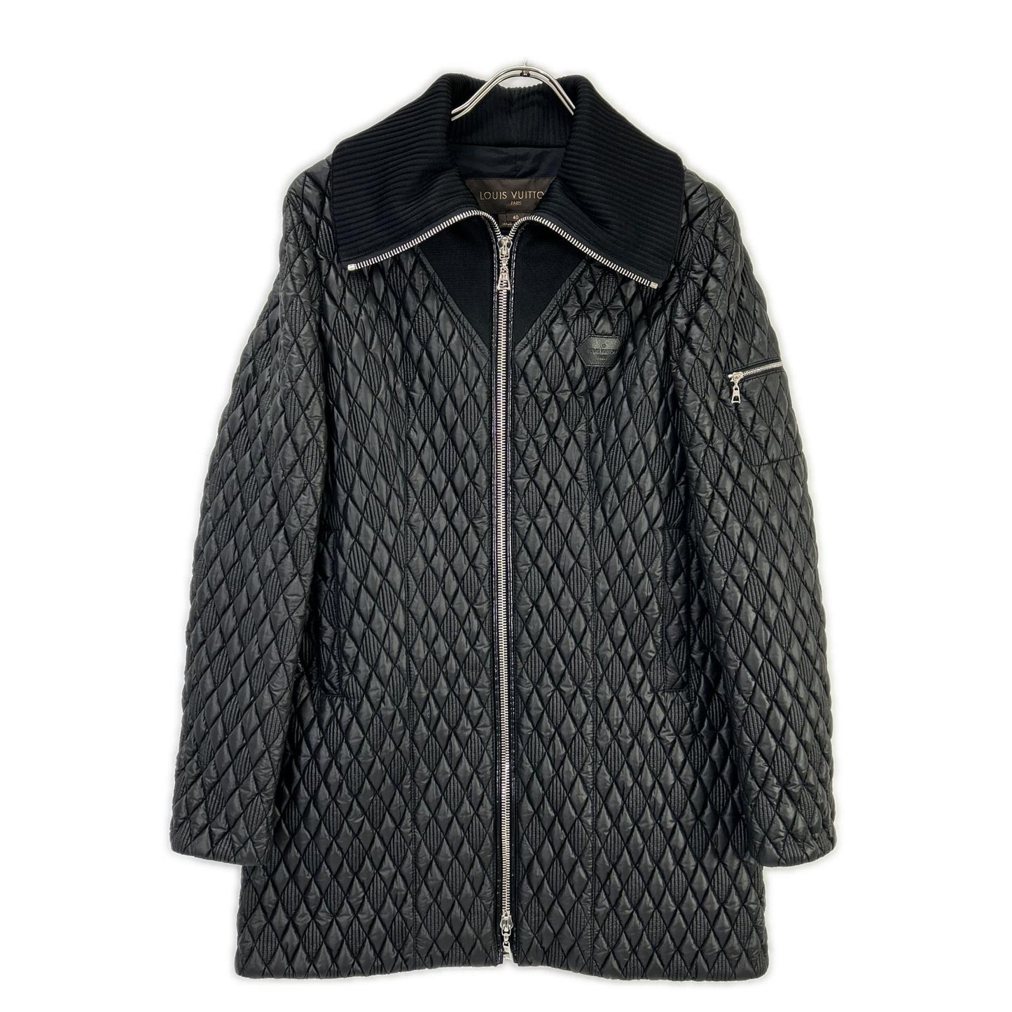 LOUIS VUITTON ルイヴィトン 15年製 ブラック キルティング ジップコート コート