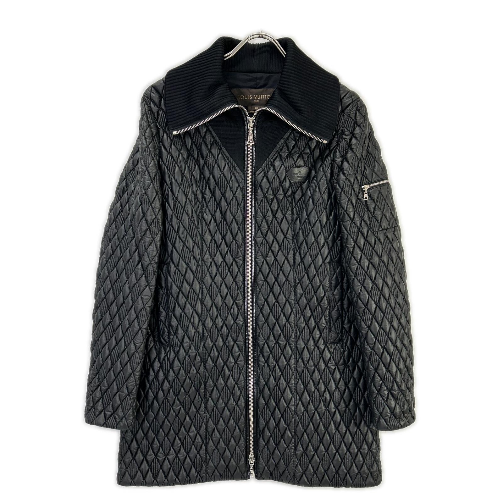 LOUIS VUITTON ルイヴィトン 15年製 ブラック キルティング ジップコート コート