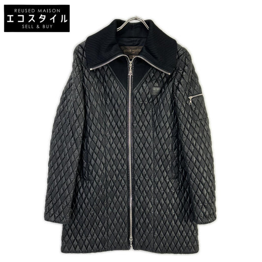 LOUIS VUITTON ルイヴィトン 15年製 ブラック キルティング ジップコート コート