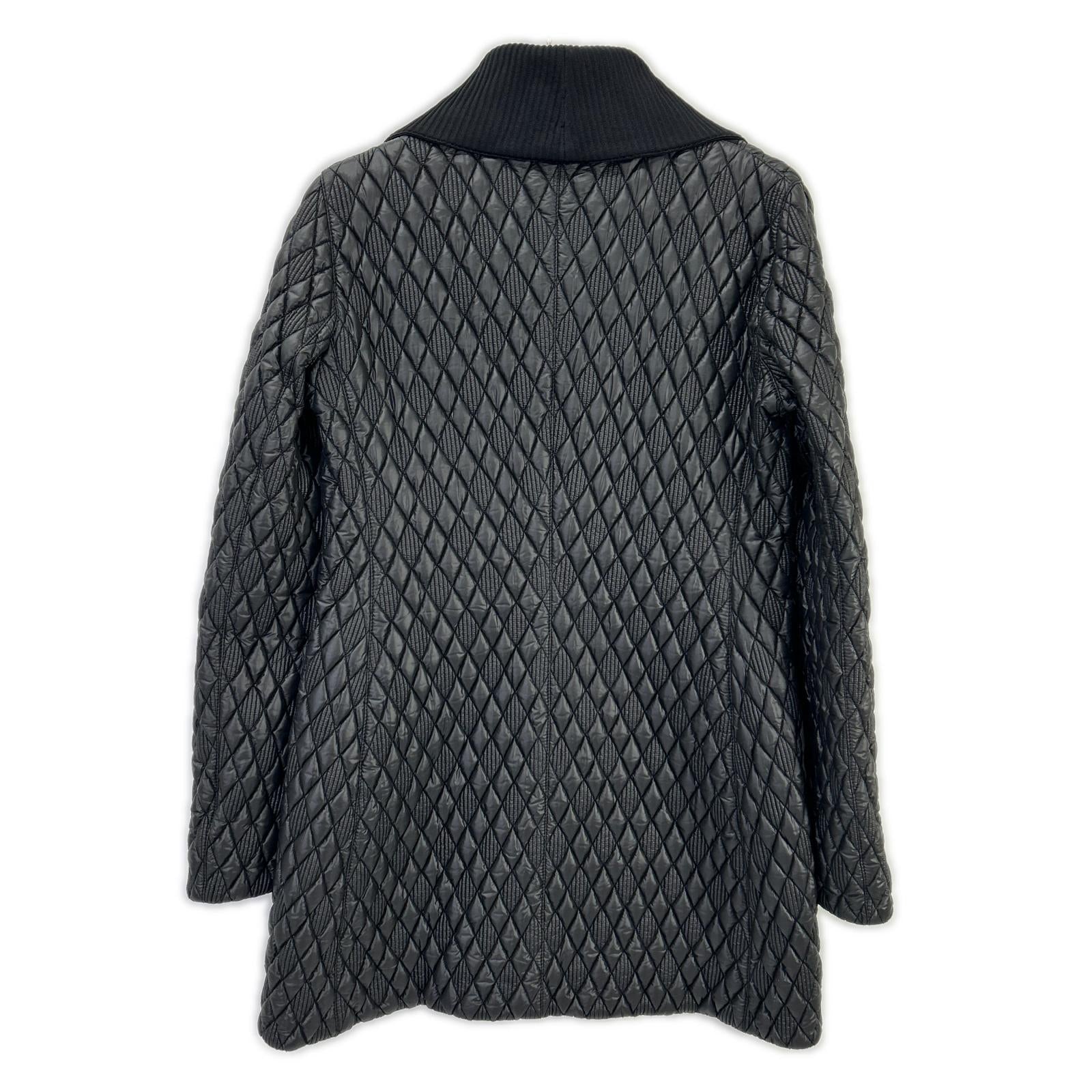 LOUIS VUITTON ルイヴィトン 15年製 ブラック キルティング ジップコート コート