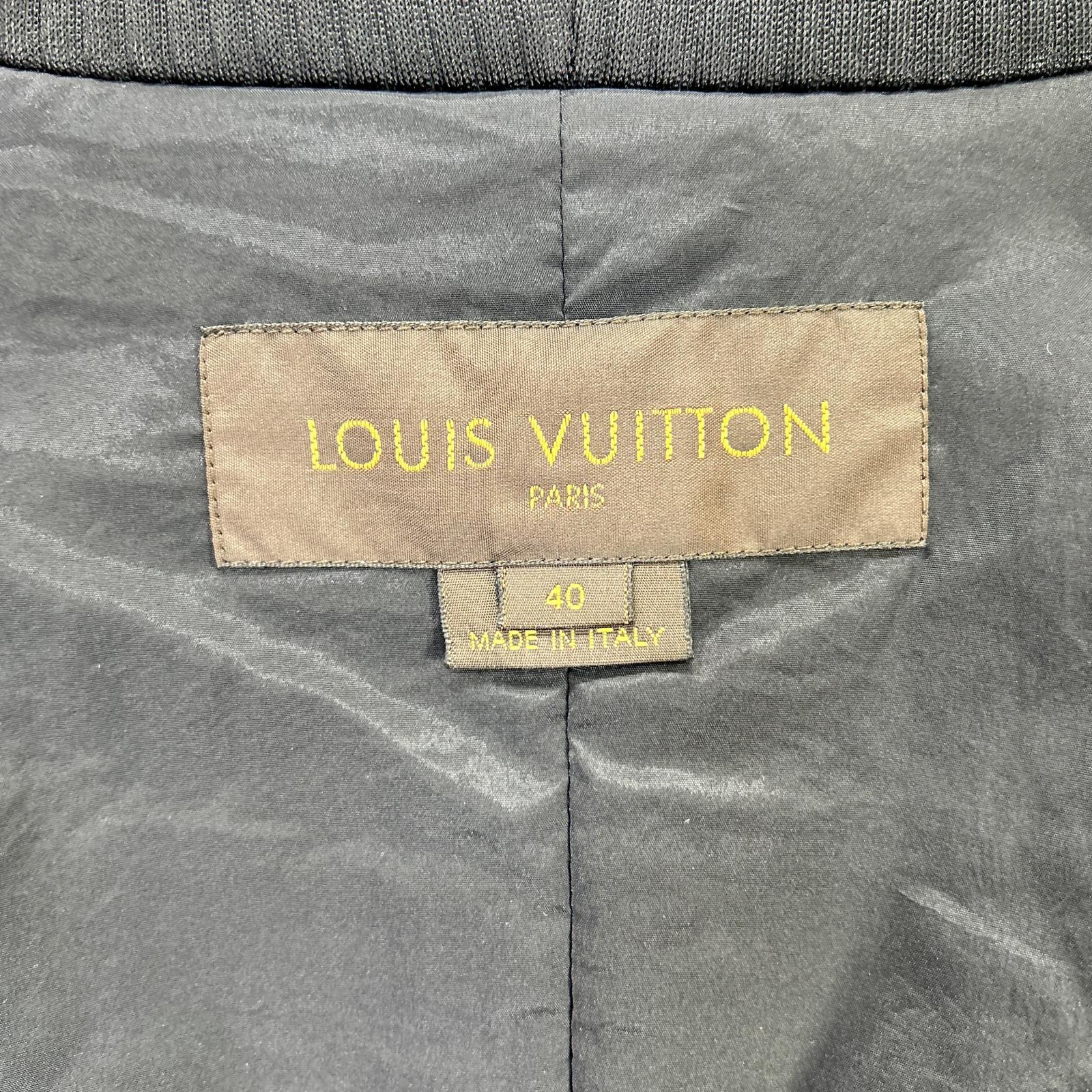 LOUIS VUITTON ルイヴィトン 15年製 ブラック キルティング ジップコート コート