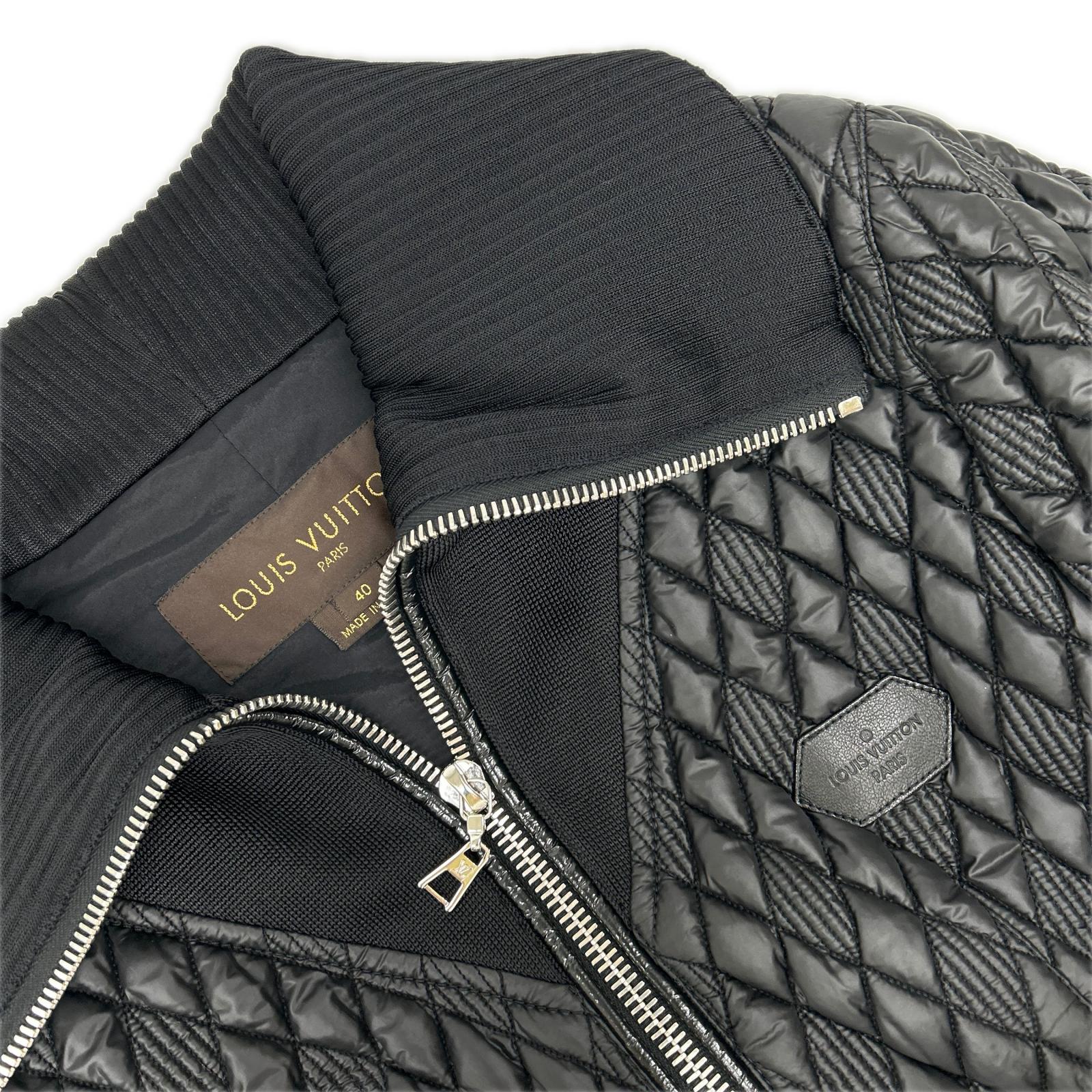 LOUIS VUITTON ルイヴィトン 15年製 ブラック キルティング ジップコート コート