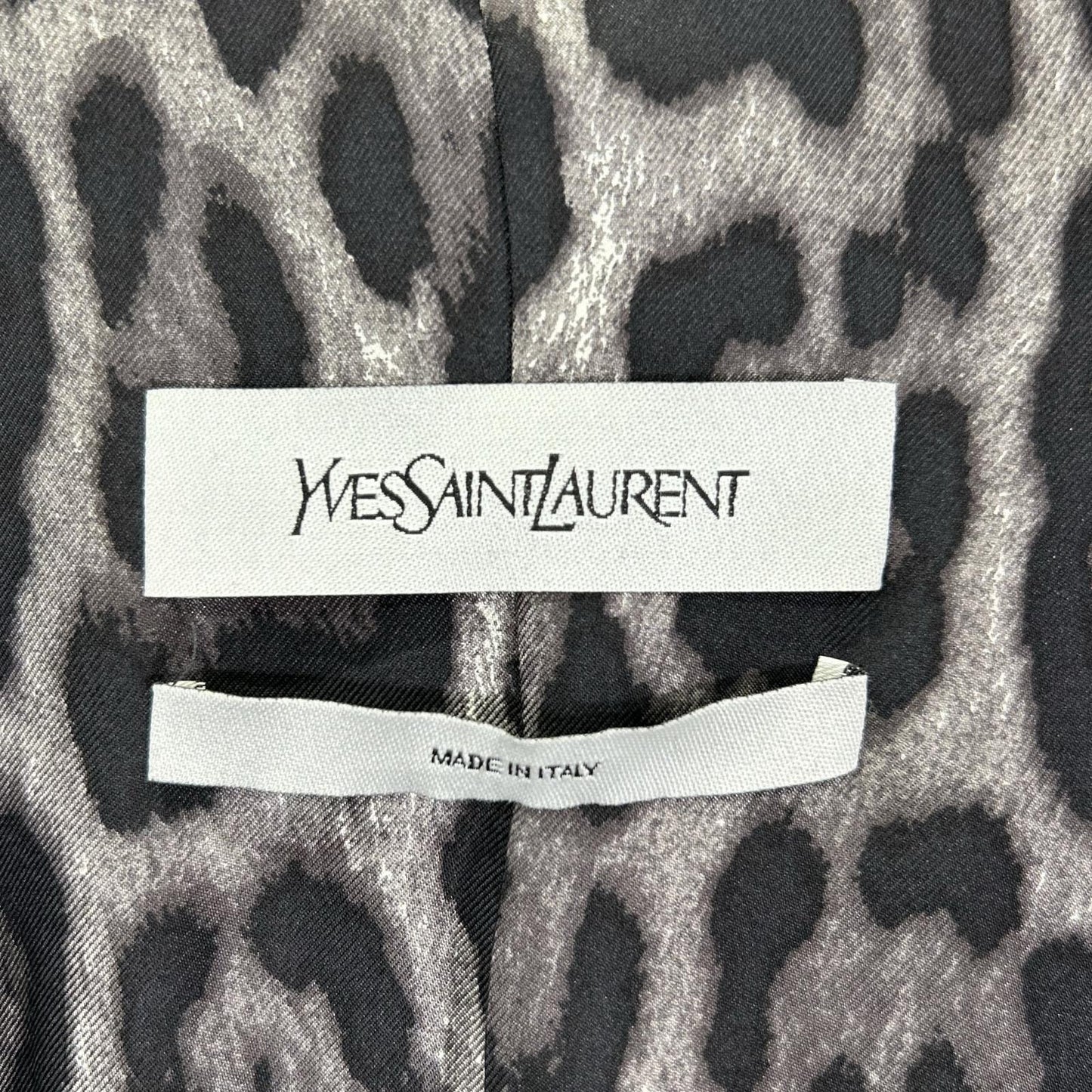 YvesSaintLaurent イヴサンローラン 09年製 223411 ブラック ウール ベルト付き ロングコート コート