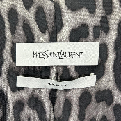 YvesSaintLaurent イヴサンローラン 09年製 223411 ブラック ウール ベルト付き ロングコート コート