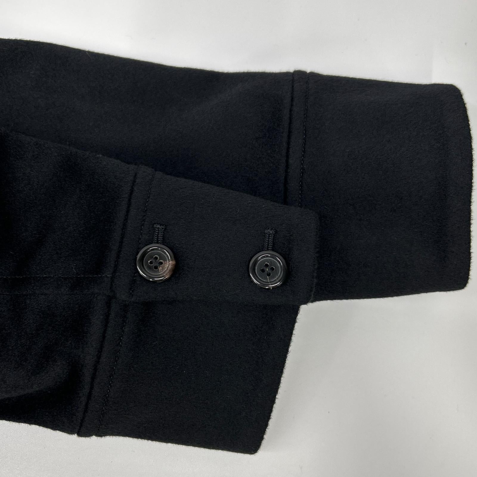YvesSaintLaurent イヴサンローラン 09年製 223411 ブラック ウール ベルト付き ロングコート コート