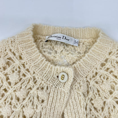 DIOR ディオール 314W02AM404 カシミヤ×シルク レース刺繍 アンサンブル ニット トップス