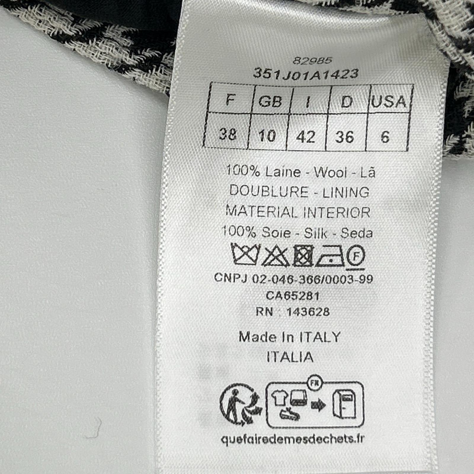 DIOR ディオール 351J01A1423 千鳥格子 ミモレ スカート スカート