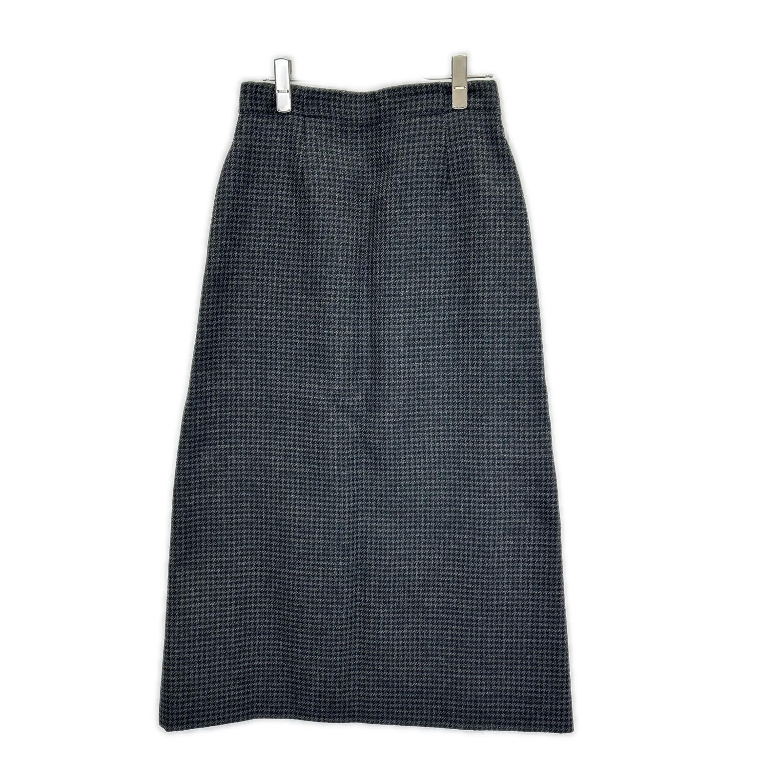 DIOR 341J04A1512 Blanc Houndstooth midi skirt Skirt