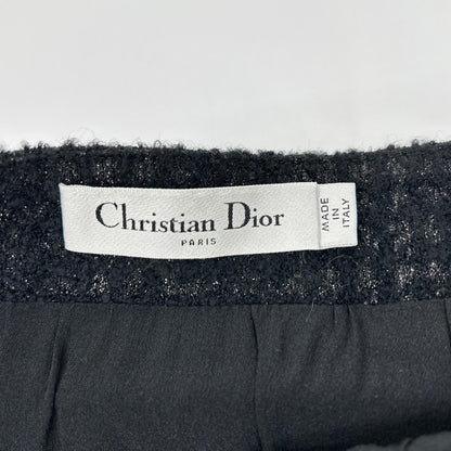 DIOR ディオール 351J01A1395 ブラック ラメ ツイード ミモレ スカート スカート