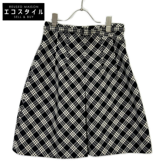 DIOR 251J80A1244 Checked Belted Tweed Mini Skirt Skirt