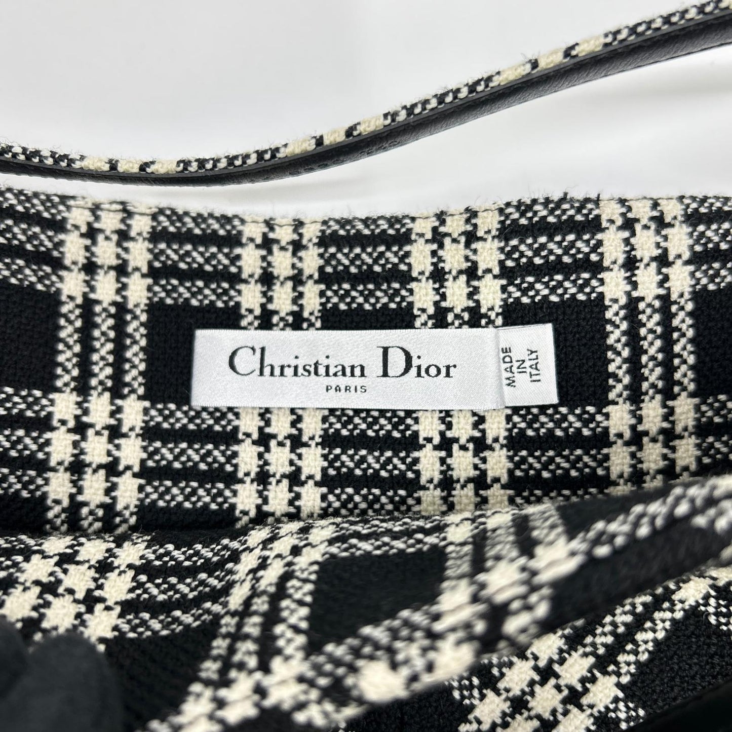 DIOR ディオール 251J80A1244 チェック柄 ベルテッド ツイード ミニスカート スカート