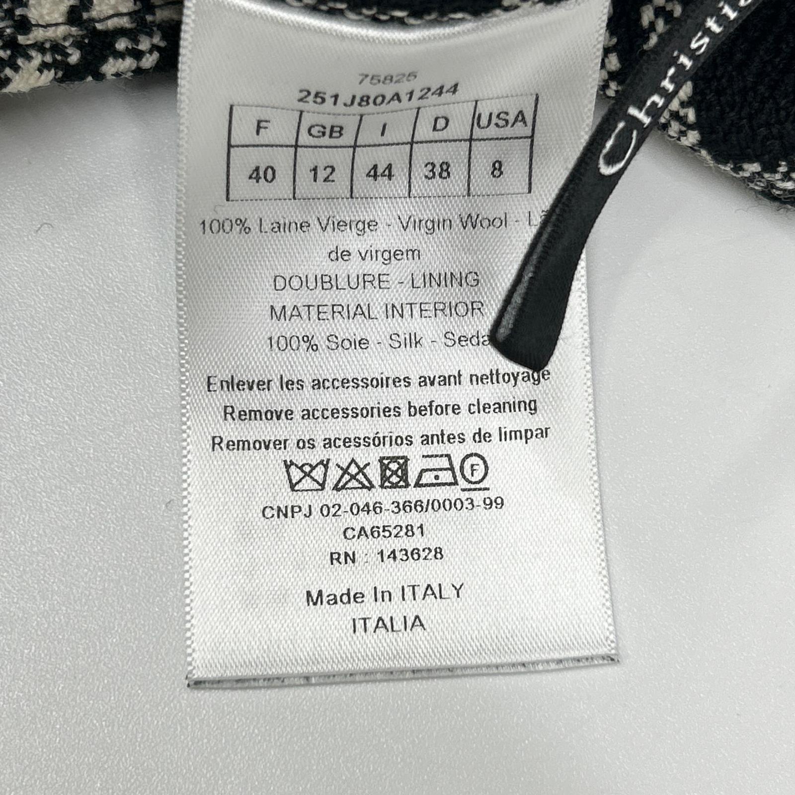 DIOR ディオール 251J80A1244 チェック柄 ベルテッド ツイード ミニスカート スカート