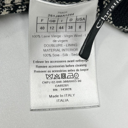 DIOR ディオール 251J80A1244 チェック柄 ベルテッド ツイード ミニスカート スカート