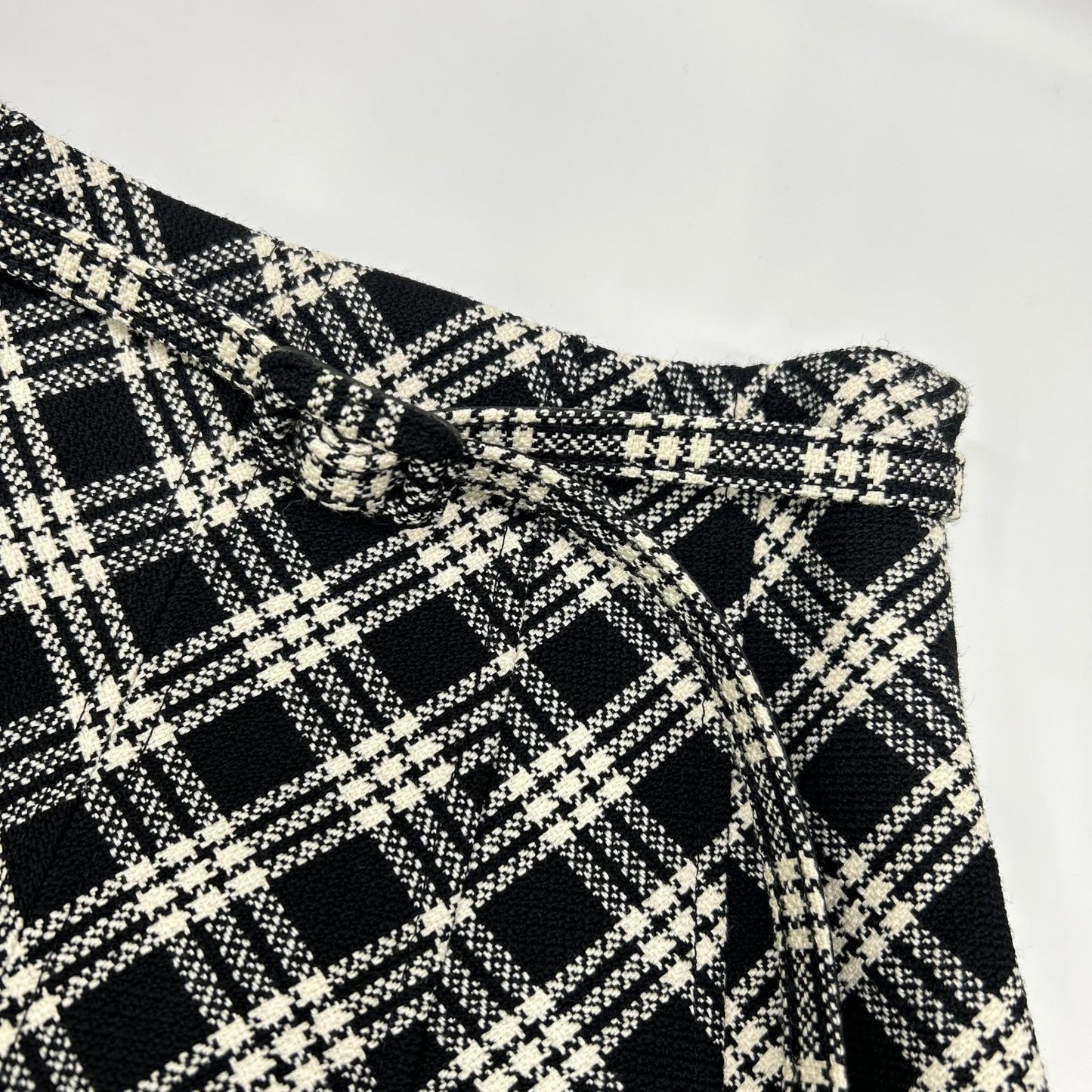 DIOR ディオール 251J80A1244 チェック柄 ベルテッド ツイード ミニスカート スカート