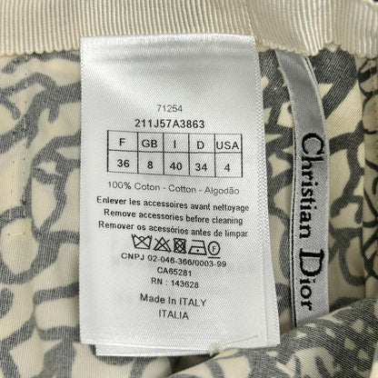 DIOR ディオール 211J57A3863 総柄 ベルテッド フレアスカート スカート