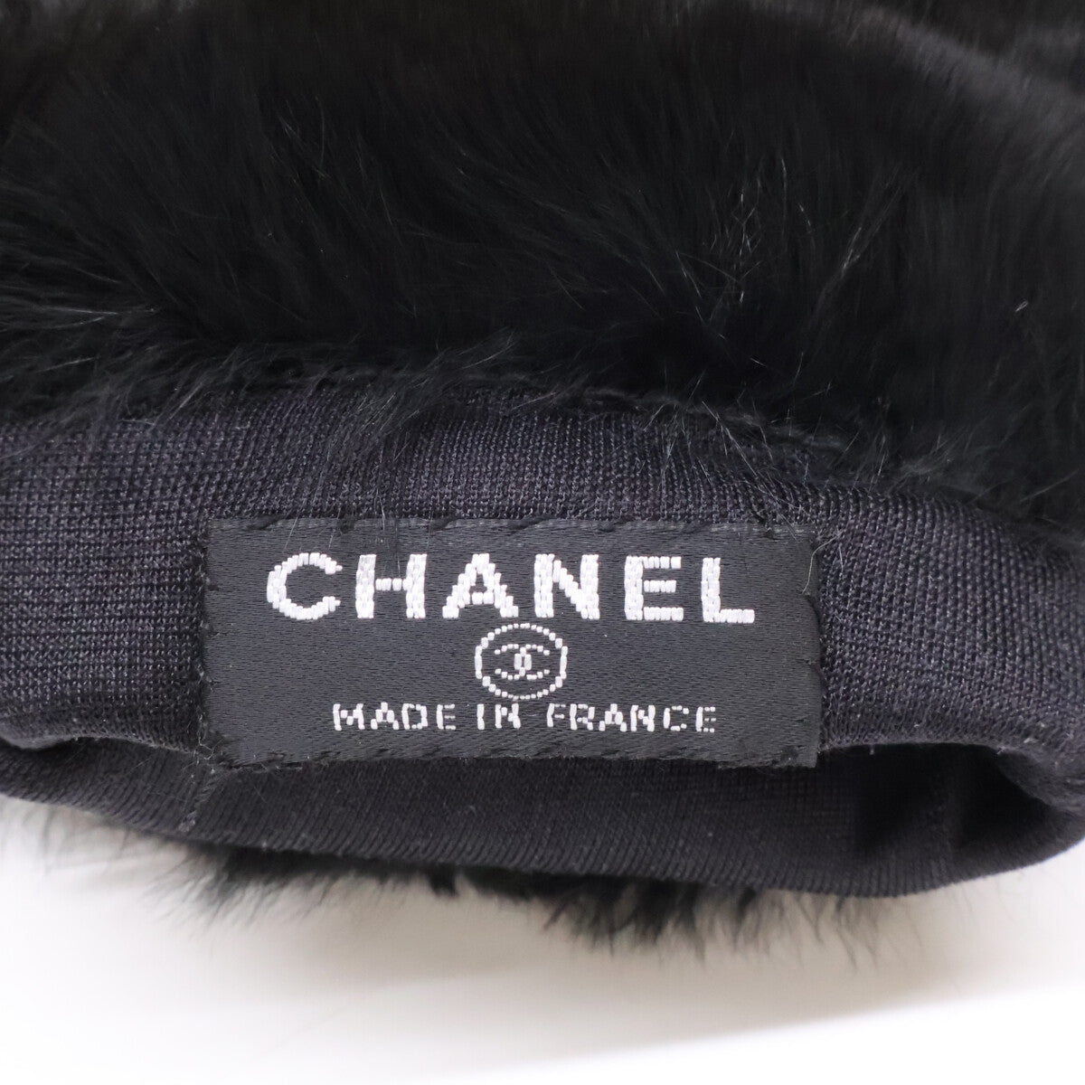 CHANEL シャネル 【美品】ココマーク ラパンファー 羊革 グローブ