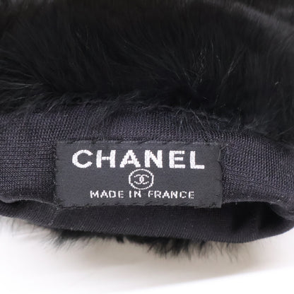 CHANEL シャネル 【美品】ココマーク ラパンファー 羊革 グローブ