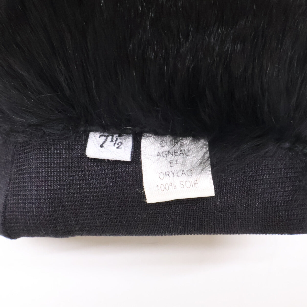 CHANEL シャネル 【美品】ココマーク ラパンファー 羊革 グローブ