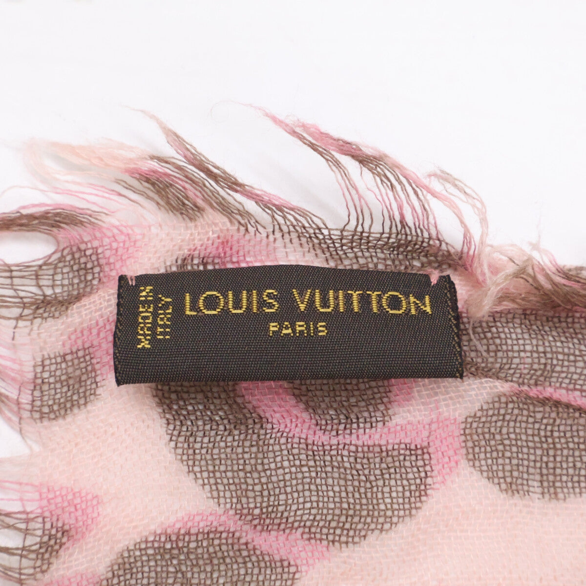 LOUIS VUITTON M74461 ETOLE LEOPARD SS Leopard-pattern cashmere/silk stole