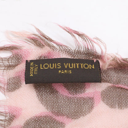 LOUIS VUITTON M74461 ETOLE LEOPARD SS Leopard-pattern cashmere/silk stole