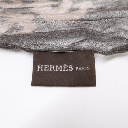 HERMES エルメス アンカー柄 リネン ストール