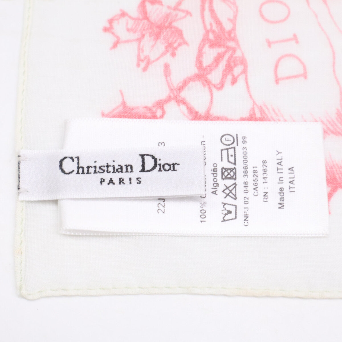 DIOR ディオール 【美品】22JOU331S903 トワルドゥジュイ コットン ストール