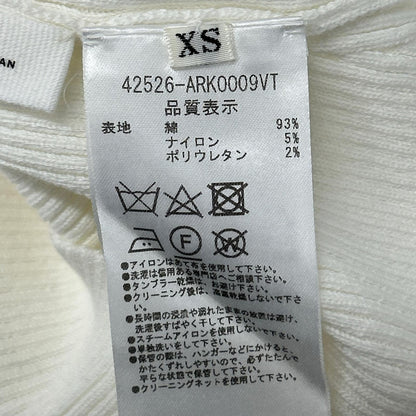 ADEAM アディアム 42526 ホワイト リブニット トップス